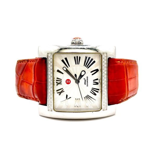 ❌SOLD❌ Michele MW2 Diamond 71-7000 Swiss Square Quartz Ladies Watch - Picture 1 of 13